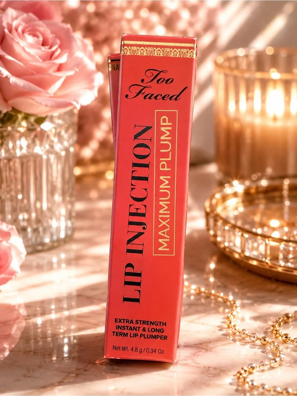 Too Faced Lip Injection Maximum Plump Lip Gloss Stick - Shimmer Pink